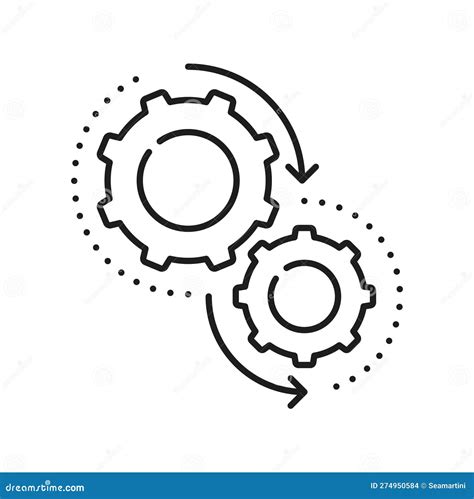 Computer Setting Process Icon Fixing Revamp Icon Stock Vector