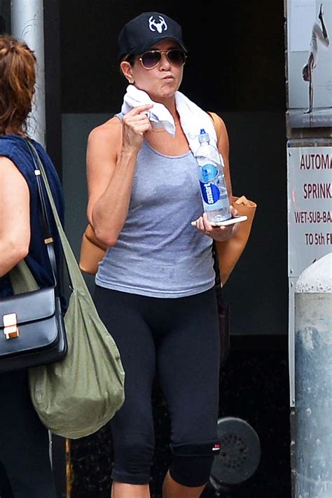 Jennifer Aniston Leaving Her Workout In New York City Gotceleb