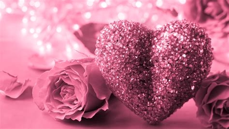 Fondos De Pantalla Estilo Rosa Corazón De Amor Rosa Brillo Romántico