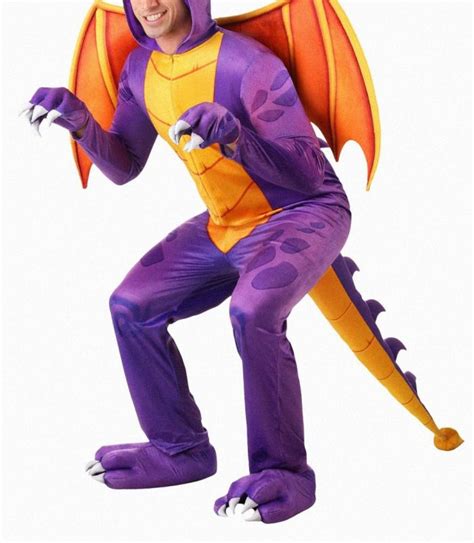 Spyro The Dragon Adult Costume Jumpsuit Menswomens Video Game