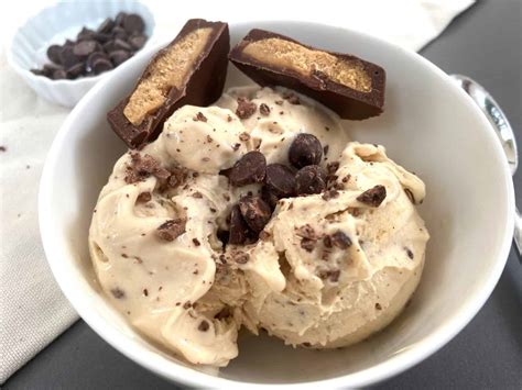 Keto Peanut Butter Cup Ice Cream In The Ninja Creami High Protein Low Carb Simplified