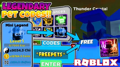 All Legendary Thunder Crystal Pet Codes In ⚔️x2 Ninjitsu⚡ Ninja