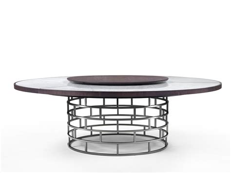 Tavolo Rotondo Con Lazy Susan Crown By Mood By Flexform Design Roberto Lazzeroni