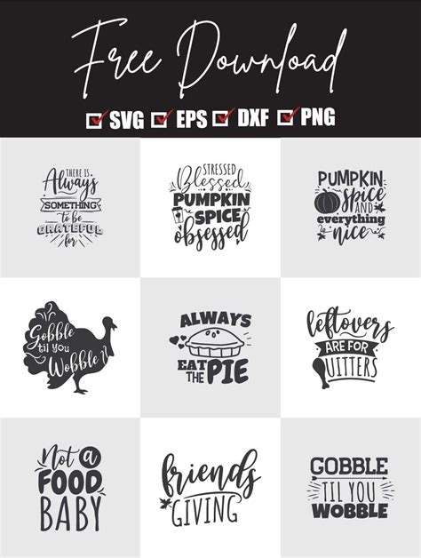 Thanksgiving Free Svg Bundle Bundlesvg