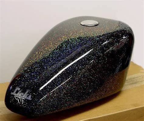 Serape mexican blanket candy paint job tutorial, harley davidson metal flake gas tank. Holographic Metal Flake Paint | HD XL Sportster gas tank ...
