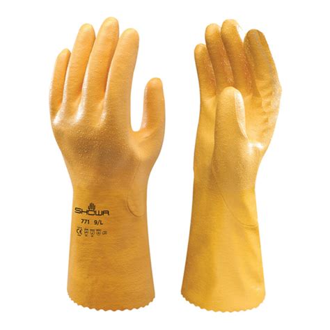 Showa 771 Arx Nitrile Yellow Chemical Glove