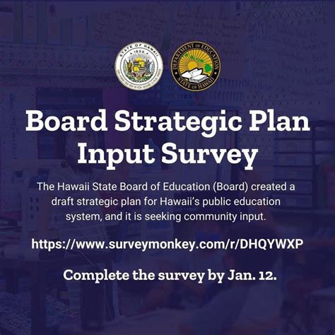 Let Your Voice Be Heard Complete Boe Strategic Plan Survey By January