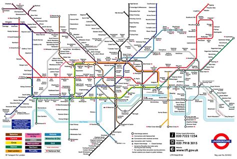 Plan Du Métro De Londres Et Ses Différentes Zones De Tarification