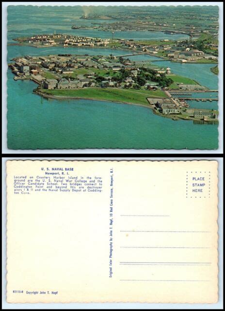 Rhode Island Postcard Newport Us Naval Base Aerial View E16 Ebay