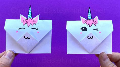 Eine anleitung wie man einen briefumschlag selber basteln kann. Einfachen Brief basteln mit Papier als lustiges Geschenk ...