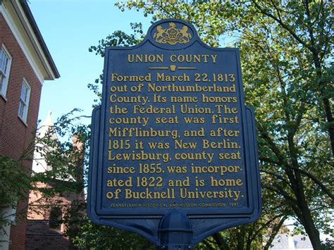 Union County Historic Marker Lewisburg Pennsylvania Flickr
