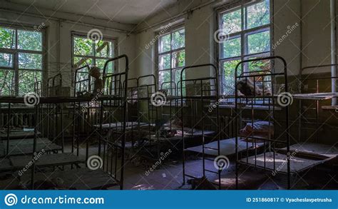 Derelict Beds In Bedroom Abandoned Sleighton Farm School