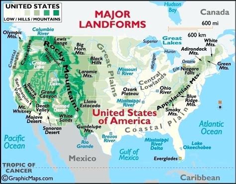 Map Of Usa Mountain Ranges Topographic Map Of Usa With States