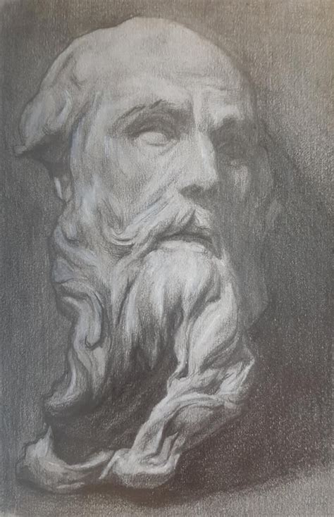 Old Man with Beard. | Etsy | Old man with beard, Beard drawing, Man sketch