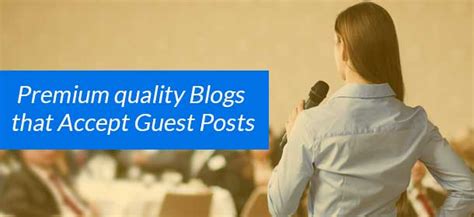 It is a sitcom talk show program set in a school. Premium Quality list of 200+ Blogs that Accept Guest Posts ...