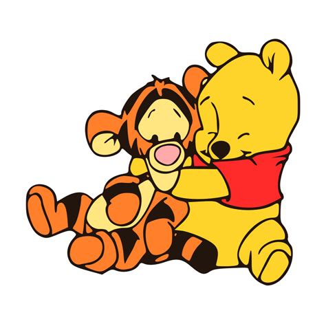 Baby Pooh And Tigger Svg File Svg Cutting File Svg For Etsy Singapore
