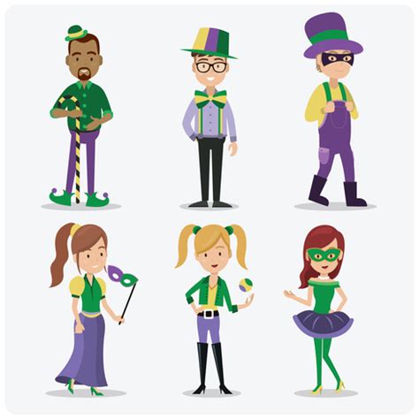 Children should draw a mardi gras related picture and use the blank lines to write about their drawing. Mardi gras people vector - Download Free Vectors, Clipart ...