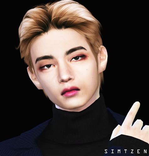 Download Sims 4 Cc Bts Taehyung Facemask Overlay 심즈 심즈 4 심즈 의상