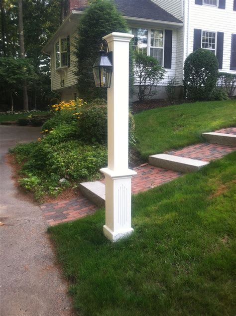 Custom Lamp Post Stained White Outdoor Lamp Posts Post Lights