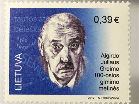 Litauen Lithuania 2017 Nr. 1247 100 Jahre Algirdo J. Greimas berühmte Person · Briefmarkenhaus Engel