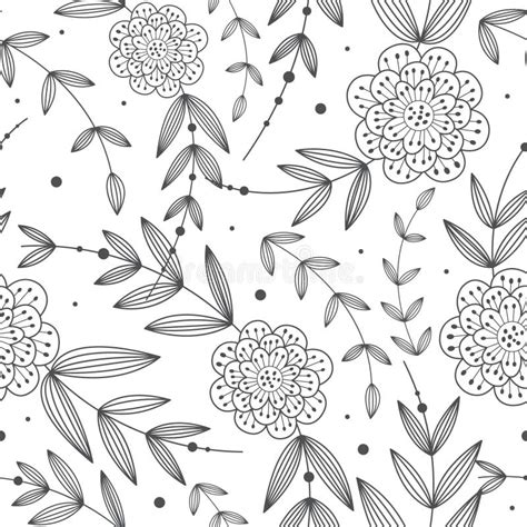 Seamless Pattern Consisting Of Silhouettes Of Branches With Leaves And