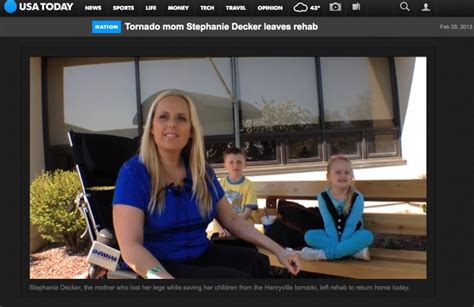 Tornado Mom Stephanie Decker Leaves Rehab Stephanie Tornado Henryville