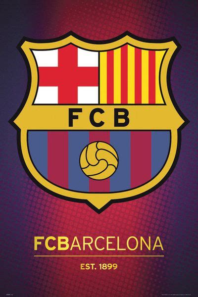 Plakat Sportowy Fc Barcelona Club Crest 2013 Est 1899 Sklep Nice Wall