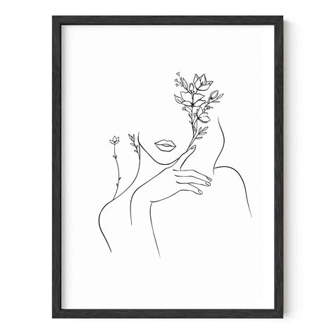 buy haus and hues black and white prints line art line art wall decor minimalist wall art for