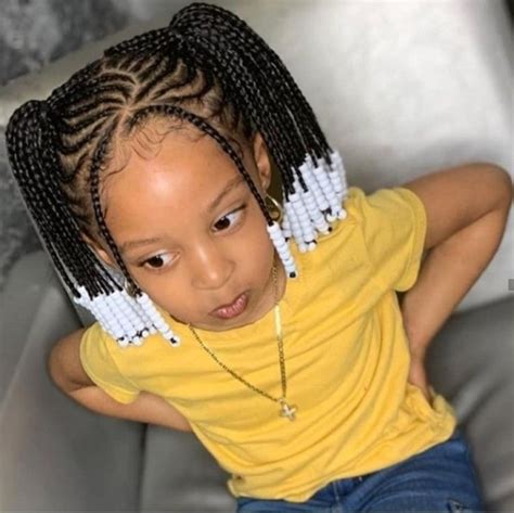 30 Braids And Beads Hairstyles For Kids Hairdo Hairstyle