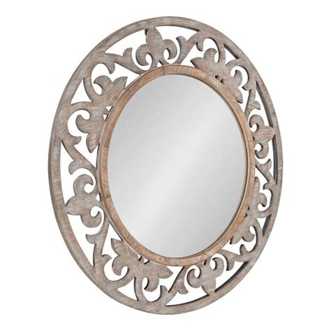 Classic, transitional style with comfortable forms and luxurious finishes. Kate and Laurel Shovali 1-in L x 31.5-in W Round White ...