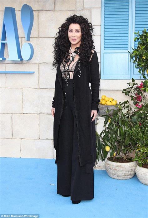Cher Wows In Plunging Sheer Bralet At Mamma Mia Here We Go Again