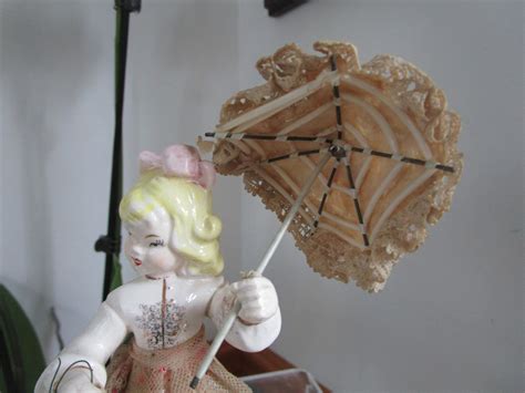 Vintage Girl Parasol Umbrella Walking With Two Poodle Dogs On Etsy