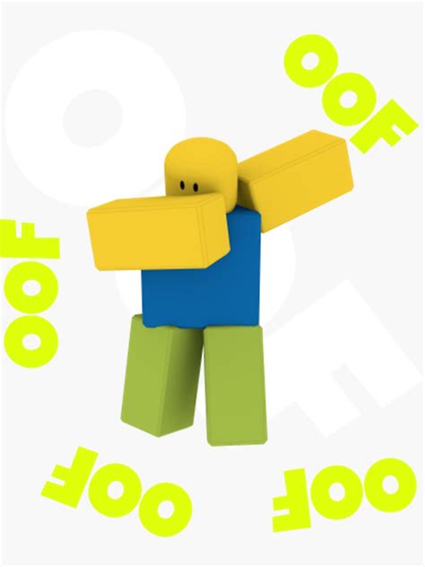 Roblox Oof Meme Dabbing Noob Gamer Boy Sticker For Sale By