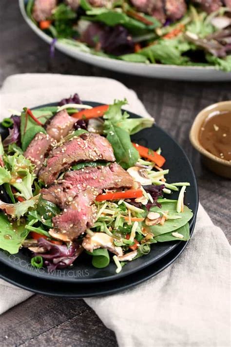 Asian Beef Salad Cooking With Curls