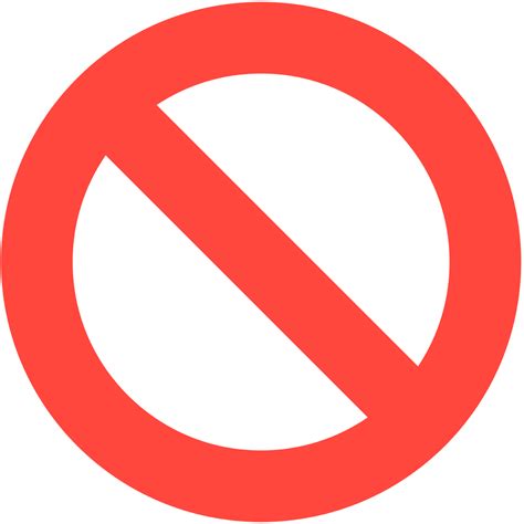 No Symbol Clip Art At Clipart Library Prohibited Clipart Png Images