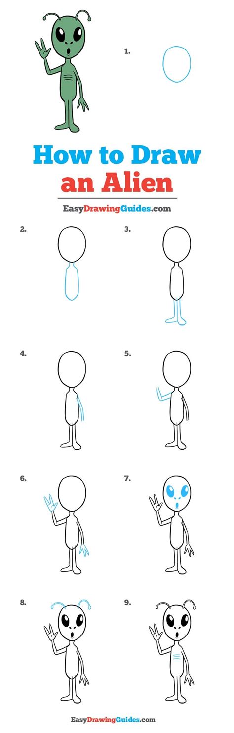 How To Draw An Alien Really Easy Drawing Tutorial