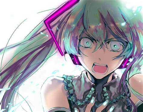 Angry Miku Hatsunemiku Vocaloid Miku Hatsune Miku Vocaloid Kaito