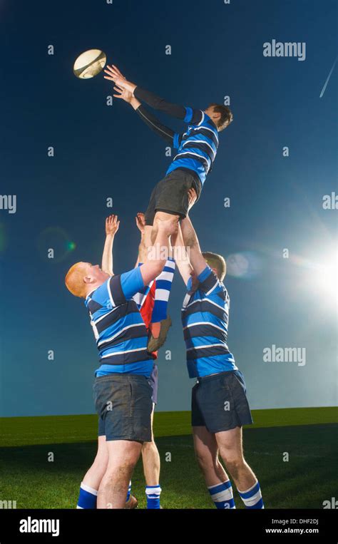Young Men Playing Rugby Stock Photo Alamy