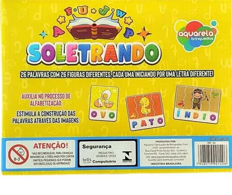 Soletrando Em Madeira Jogo Educativo Pe As