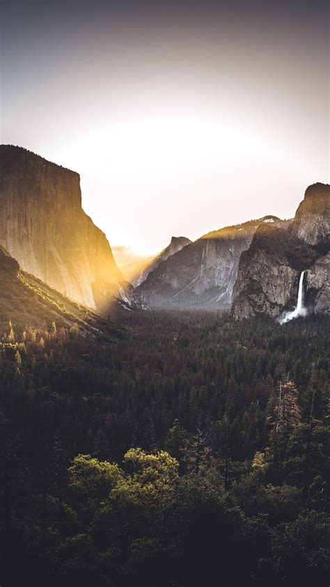 1080x1920 Waterfall Light Flare Nature Outdoors Yosemite 5k Iphone 76s