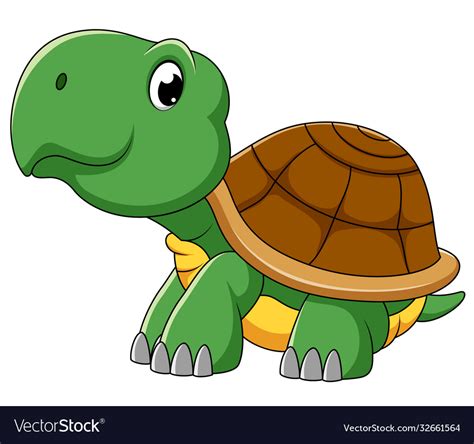 Cute Turtle Cartoon Character Royalty Free Vector Image