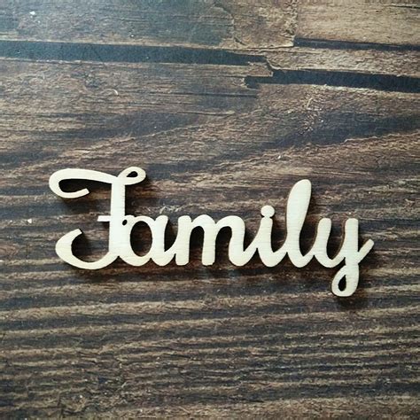 See more ideas about wooden family name sign, wooden signs, family name signs. 10pcs Family Script Word Wood Sign Art Gallery Laser Cut ...