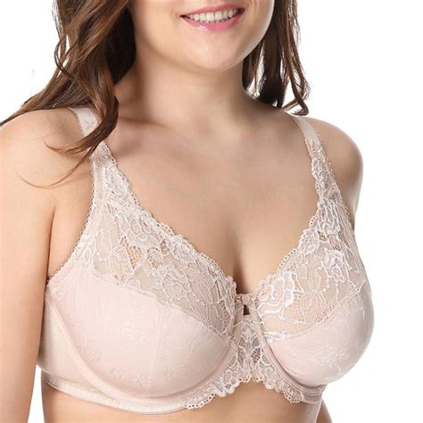 34 44 Dd Ddd E F G H Women Lace Sheer Full Coverage Plus Size Unlined