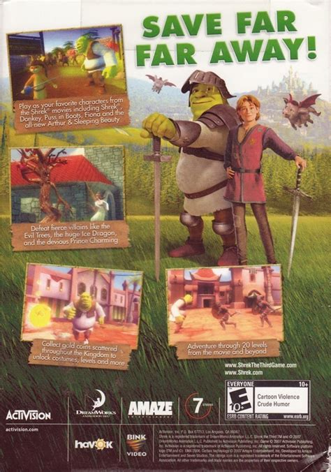 Dreamworks Shrek The Third Box Shot For Psp Gamefaqs