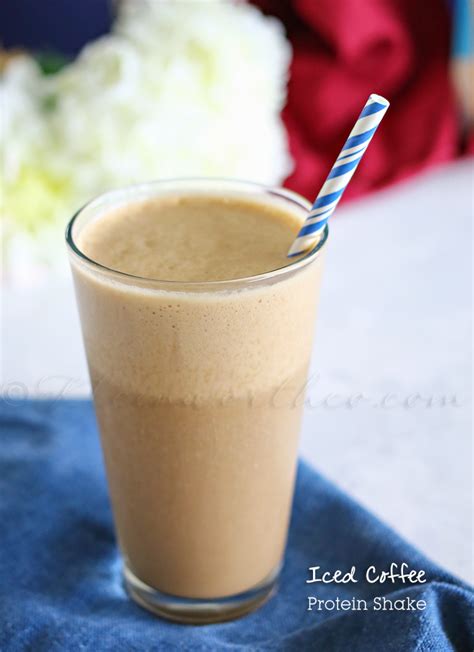 Fill your breakfast shake with protein and a little caffeine. Iced Coffee Protein Shake - Kleinworth & Co
