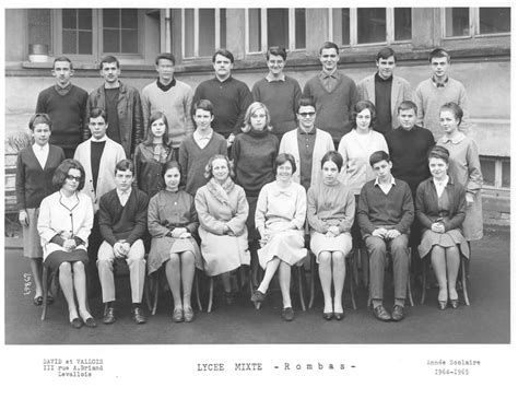 Photo De Classe Rombas 1ere 1 De 1965 Lycées à Rombas 57120 En