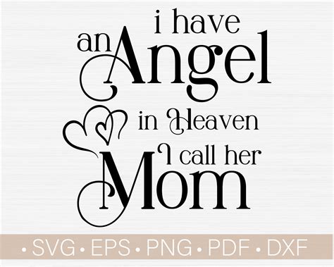 Scrapbooking Sympathy I Have An Angel In Heaven I Call Her Mama Svg Svg