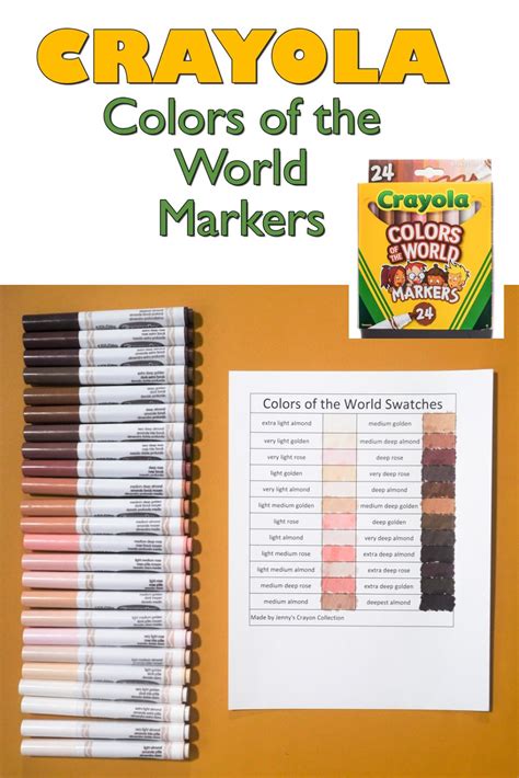 24 Crayola Colors Of The World Markers Review And Swatches Jennys