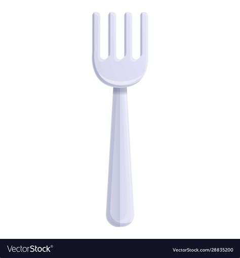 Plastic Fork Icon Cartoon Style Royalty Free Vector Image