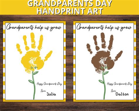Grandparents Day Handprint Art Grandparents Day Keepsake Daycare